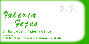 valeria fejes business card